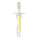 Children's silicone toothbrush with a limiter, yellow